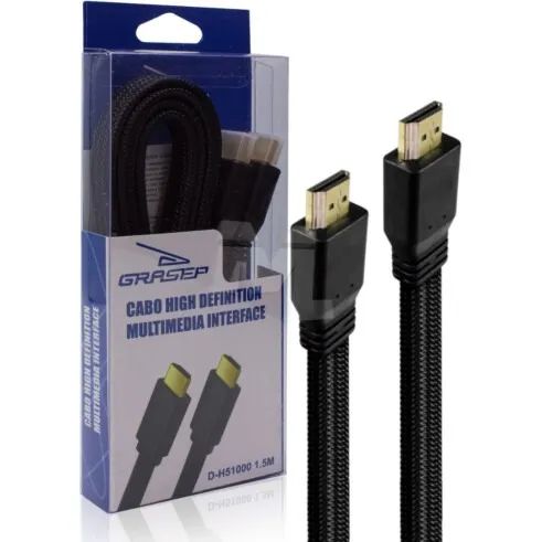Cabo HDMI Grasep 1.4 1.5M Em Malha Full HD 1080p - D-H51000 - WZetta - Foto 3
