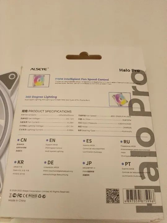 Fan Ventoinha 120mm Halo Pro Alseye Nova (BARATO) - Foto 4