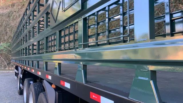 Carreta 4 eixo gaiola transporte de gás 1376 botijão P13 - Foto 7