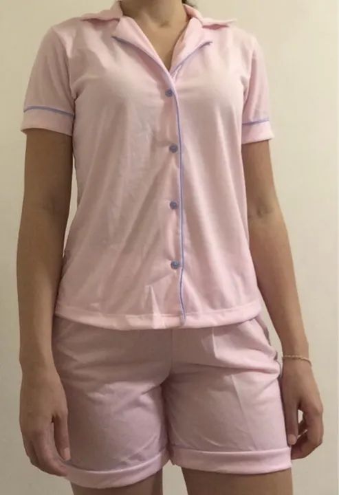 Pijama americano, lindo e confortável, para gestantes, amamentação, com botões  - Foto 4
