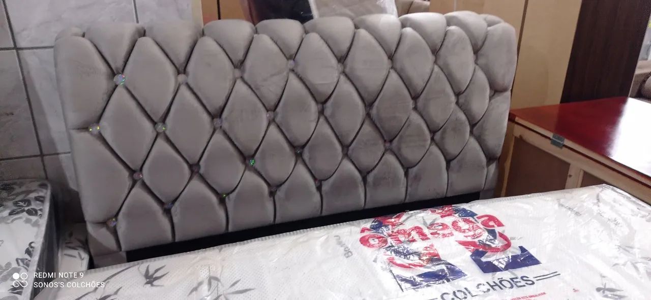 Cabeceira de Cama Box Luxo - Bege