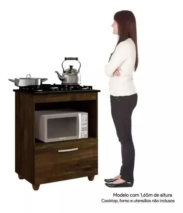 Kit Balcão Cooktop Ipê Com Fogão 4 Bocas Bivolt Chamalux - Foto 3