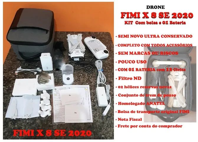 Drone FIMI X8 SE 2020 - KIT com maleta de transporte e 01 Bateria  - Foto 4