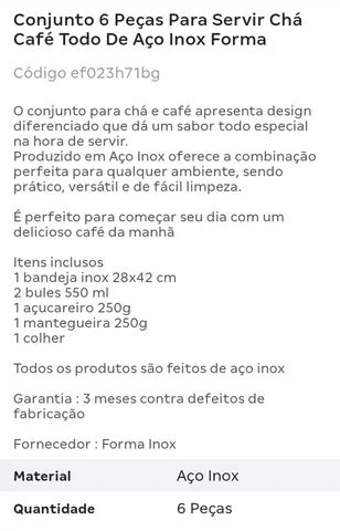 Conjunto 6 peças para servir chá e cafe - Foto 4