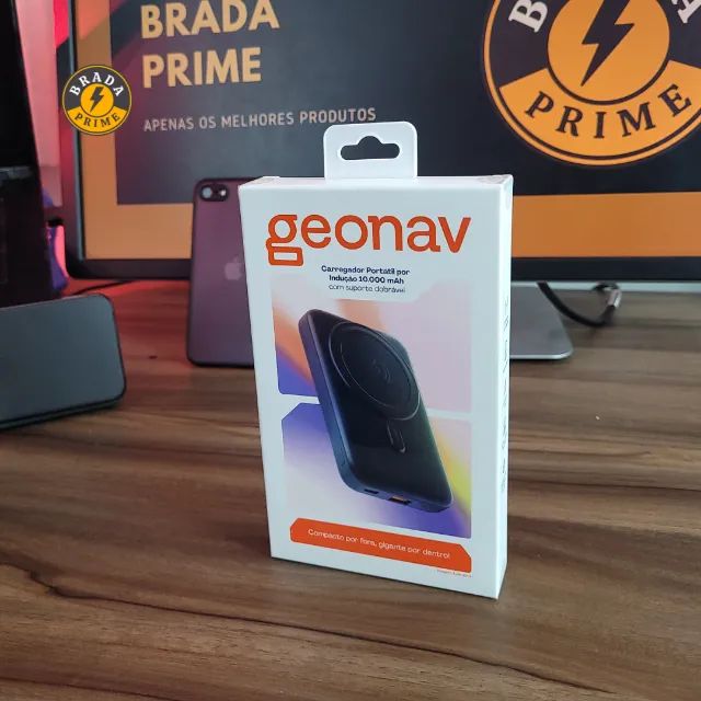 PB10MAGSG - Carregador Portátil com Suporte e Magsafe - Geonav - Loja Brada Prime - Foto 4
