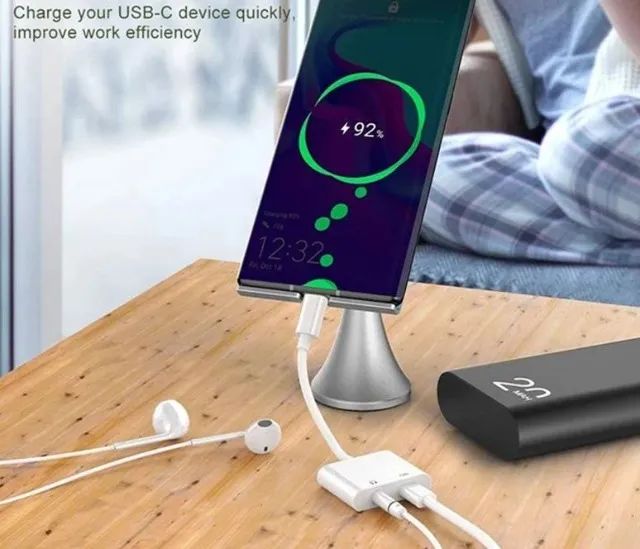 Adaptador De Audio P2 + Carregador Para Usb-c Adpatc7.1  Arduino Automação COD-CP767   - Foto 4