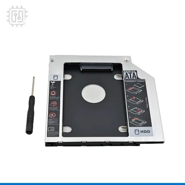 Adaptador Dvd Para Hd Ou Ssd Notebook Drive Caddy 9,5mm Sata - Foto 3