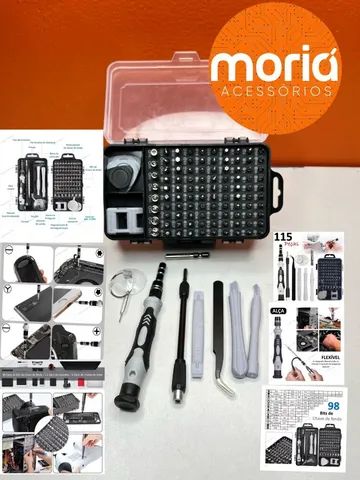 Kit Chaves Manutenção Celular ,Vídeo Game e Eletrônicos 115 Pçs - Foto 4