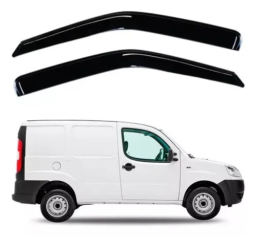 Calha De Chuva Acrílica Fumê Fiat Doblo 2001 A 2020 2 Portas
