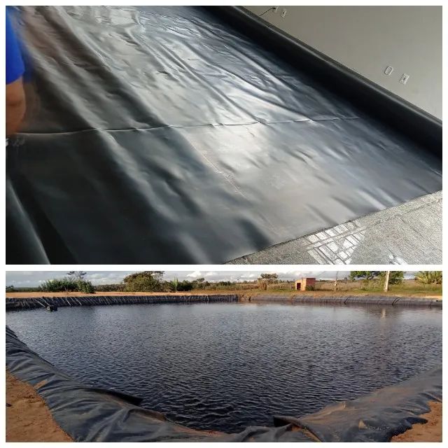 Lona Geomembrana Pead Preta 1,2 mm p/ Impermeabilização/Decoração de Lagos, Coberturas M²