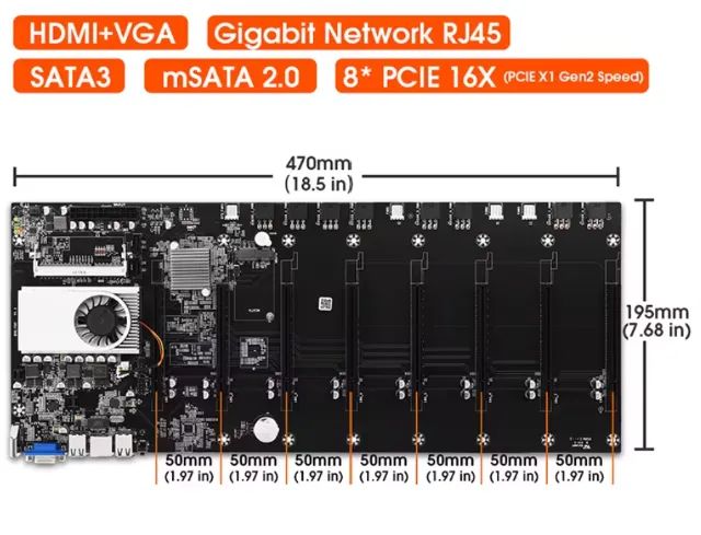 Mineração Bitcoin 8 Slots GPU SZMZ-BTC-T37 - Foto 2