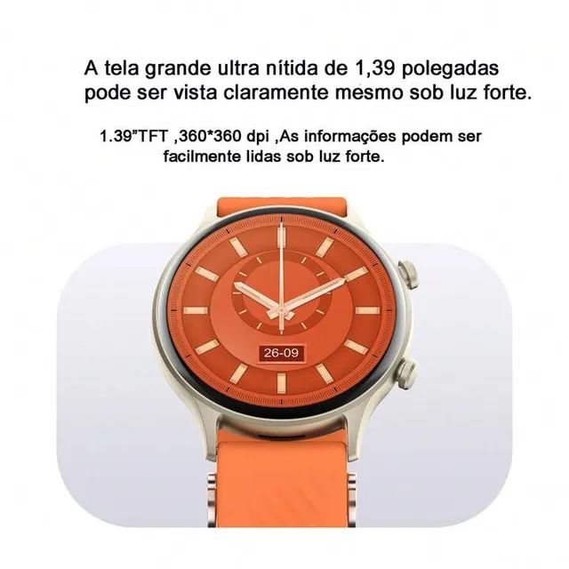 Relógio smartwacht prova d?água 7 - 10 dias bluetooth bateria PEJE ZW04   - Foto 4