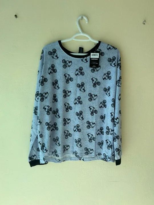 Pijama Disney, importado, com calça e camisa de manga longa, tamanho G. - Foto 4