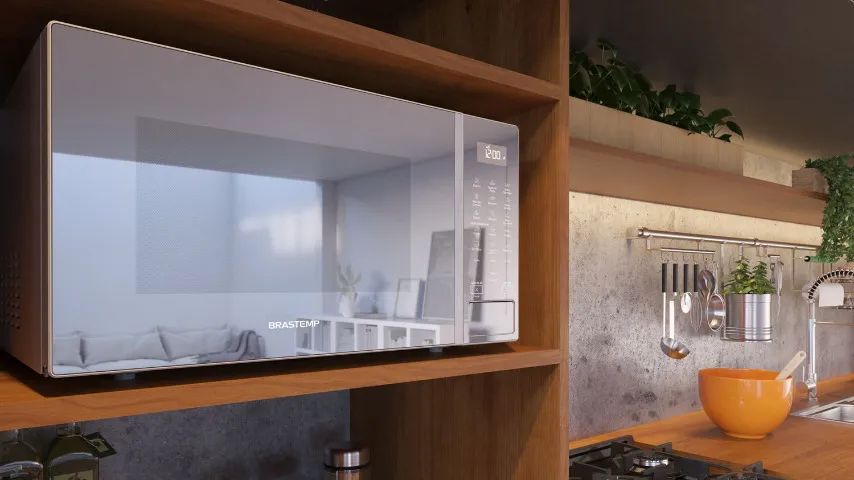 Micro-ondas Brastemp 32 Litros cor cinza espelhado com Menu Gourmet - BMS46AR - Foto 6