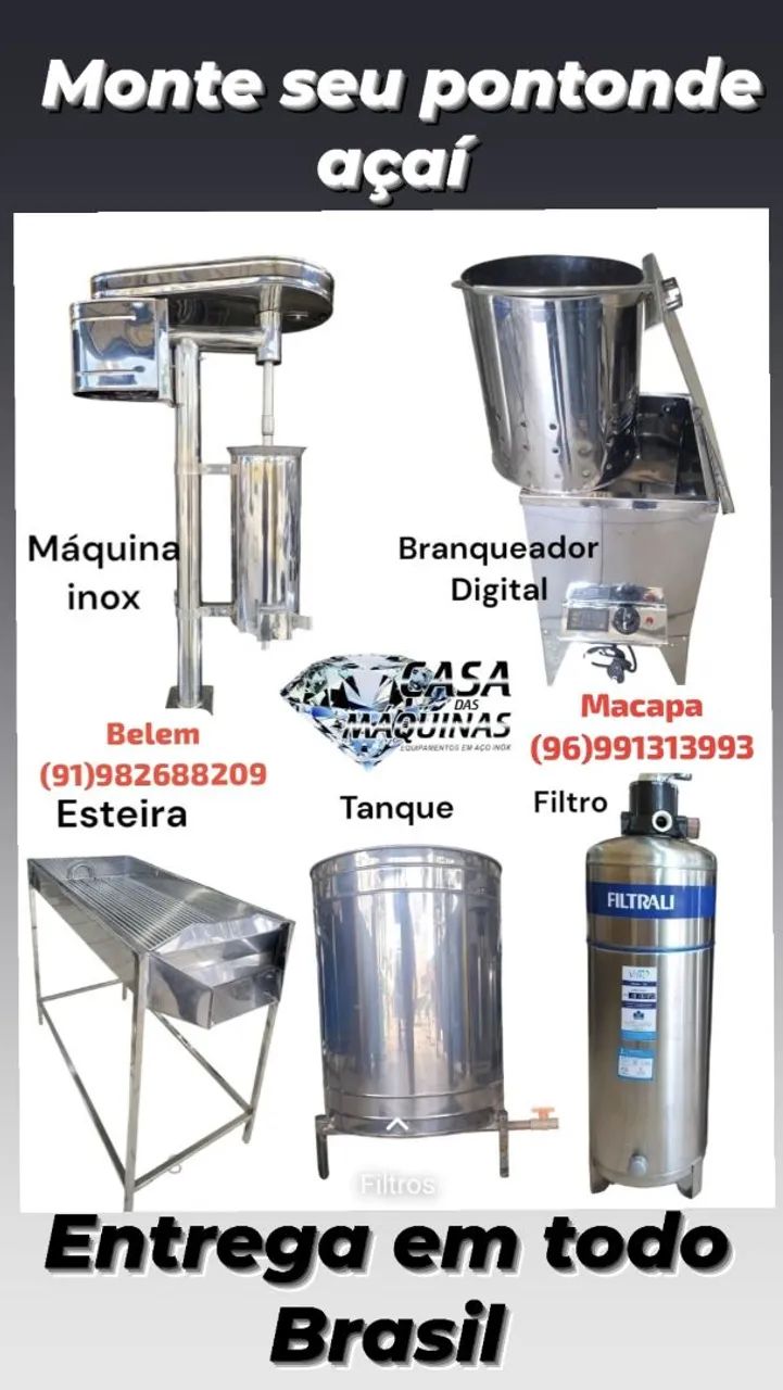 Máquina de açaí inox profissional  - Foto 6