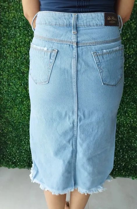 Saia Jeans azul claro *NOVA* - Foto 3