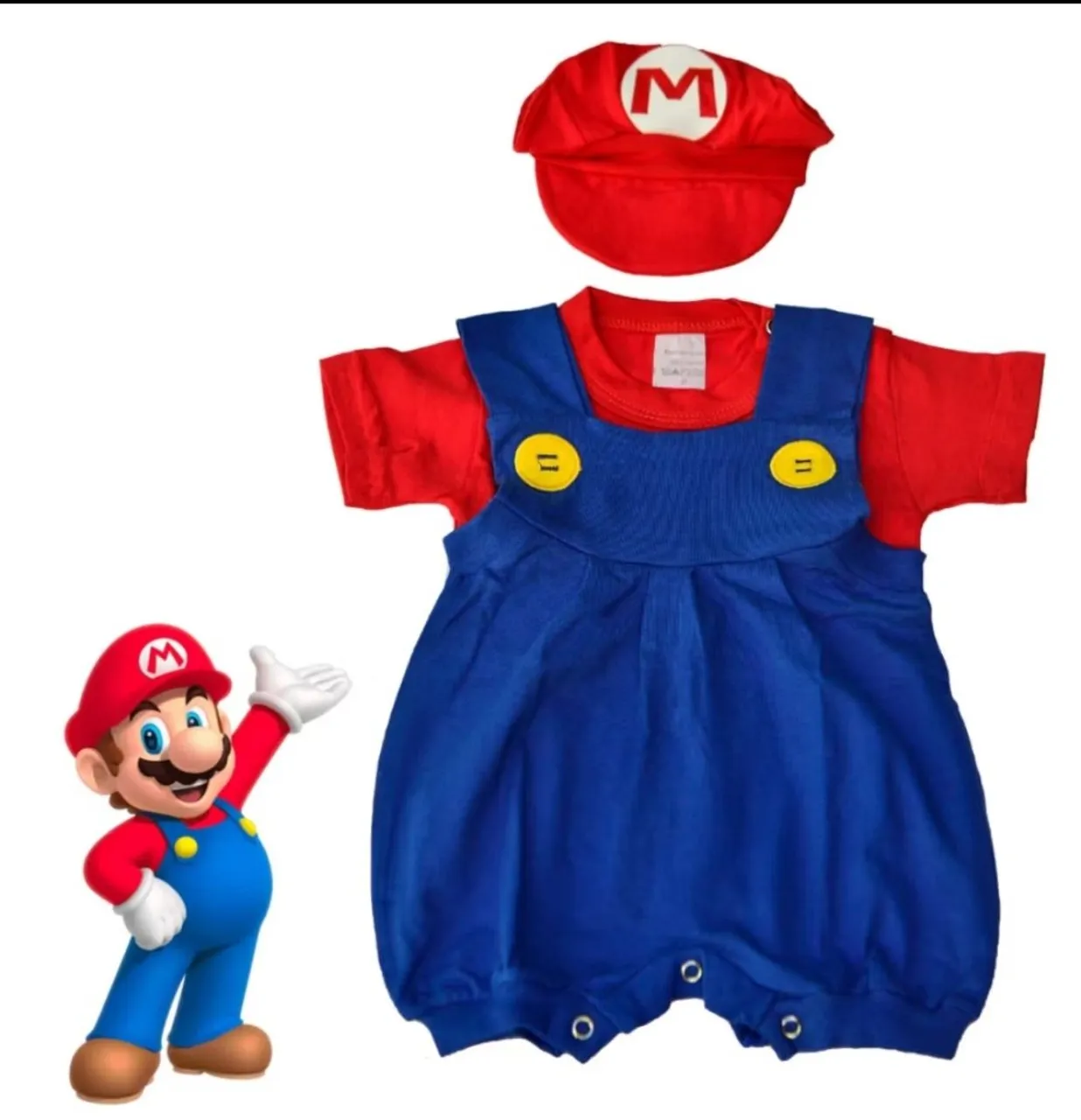 Fantasia Mario para Bebê - Roupa Infantil