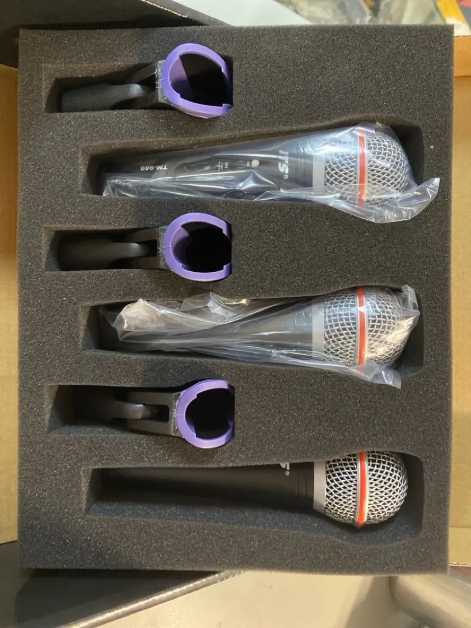 Kit Com 3 Microfones Dinamicos Jts Tri-tm-989 - Nfe - Foto 2
