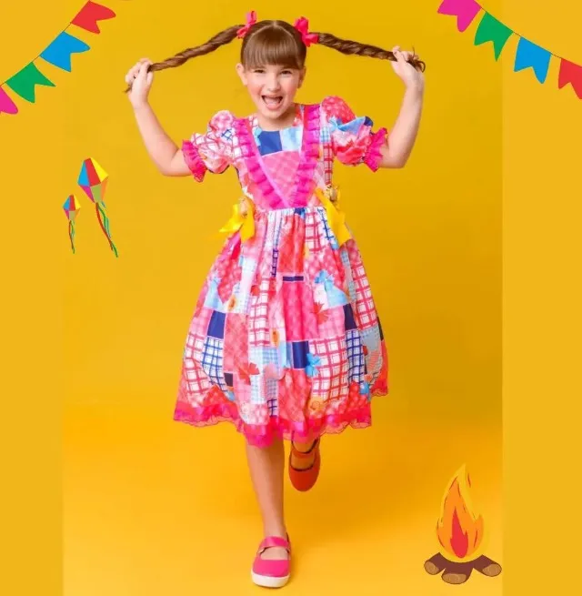 Vestido junino infantil