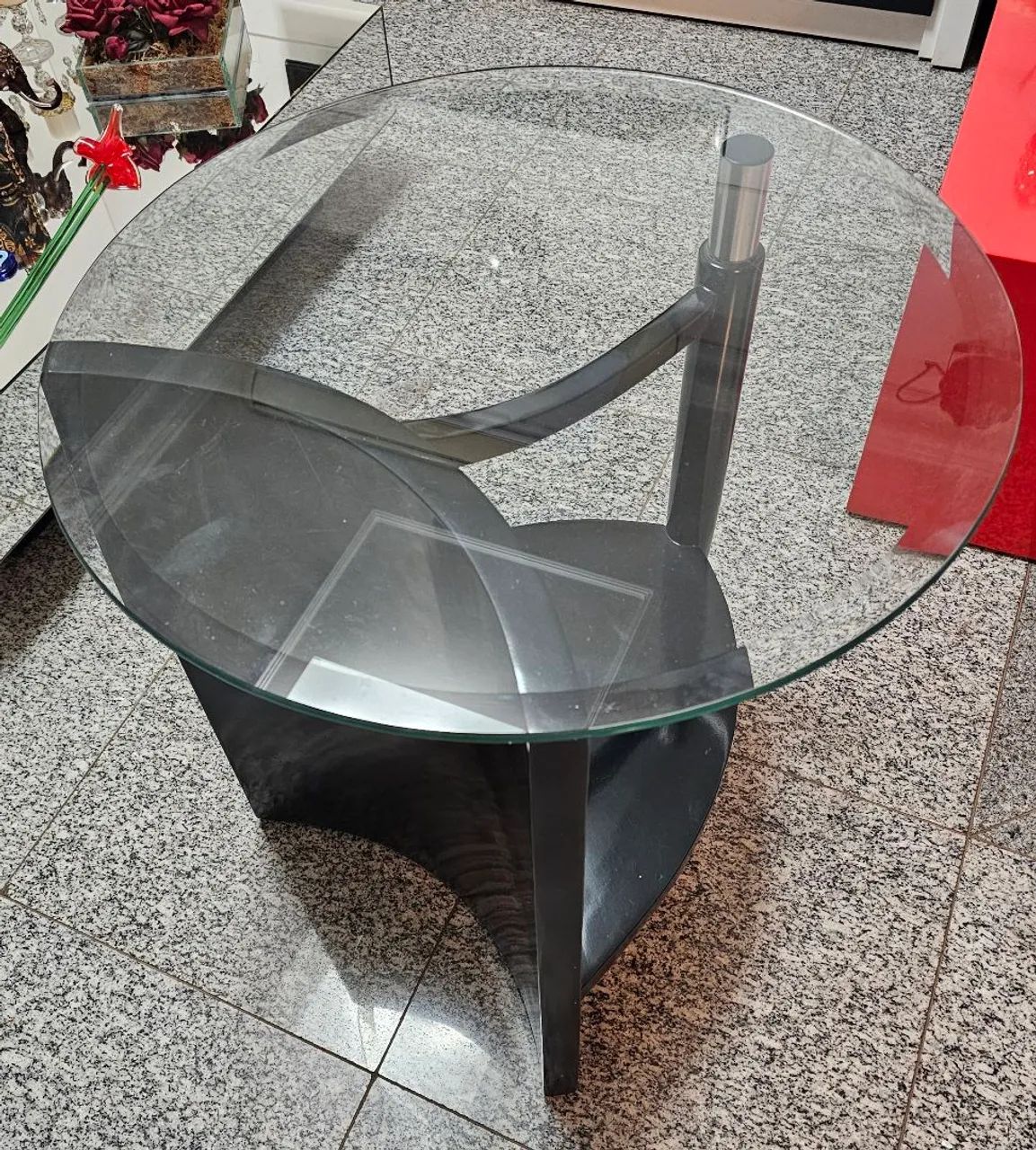 Mesa madeira e vidro - Foto 3