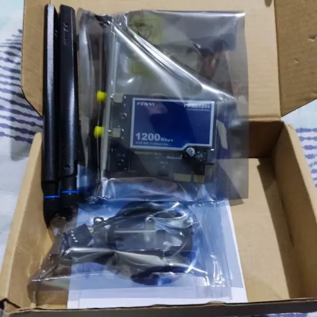 Placa de Rede Fenvi FV-AC1200 Wi-Fi 5 AC1200 e Bluetooth 4.0 PCI-E - Foto 3