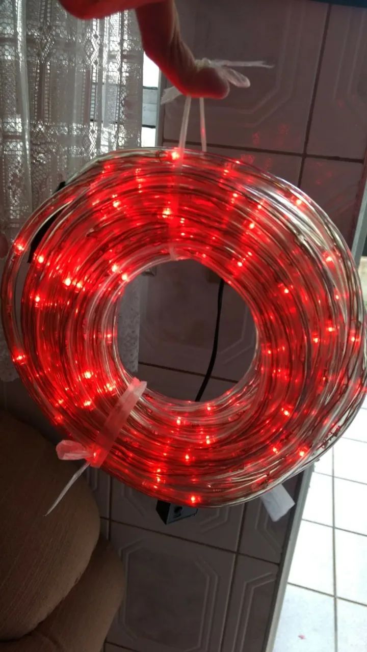 luz de natal vermelha 10m - Foto 5