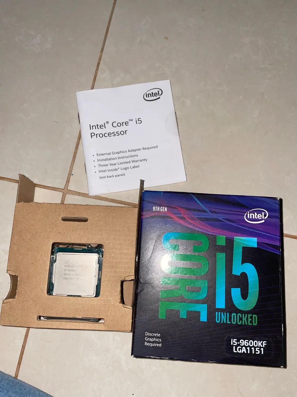 i5 9600kf 3.7Ghz Processor64307866388609121