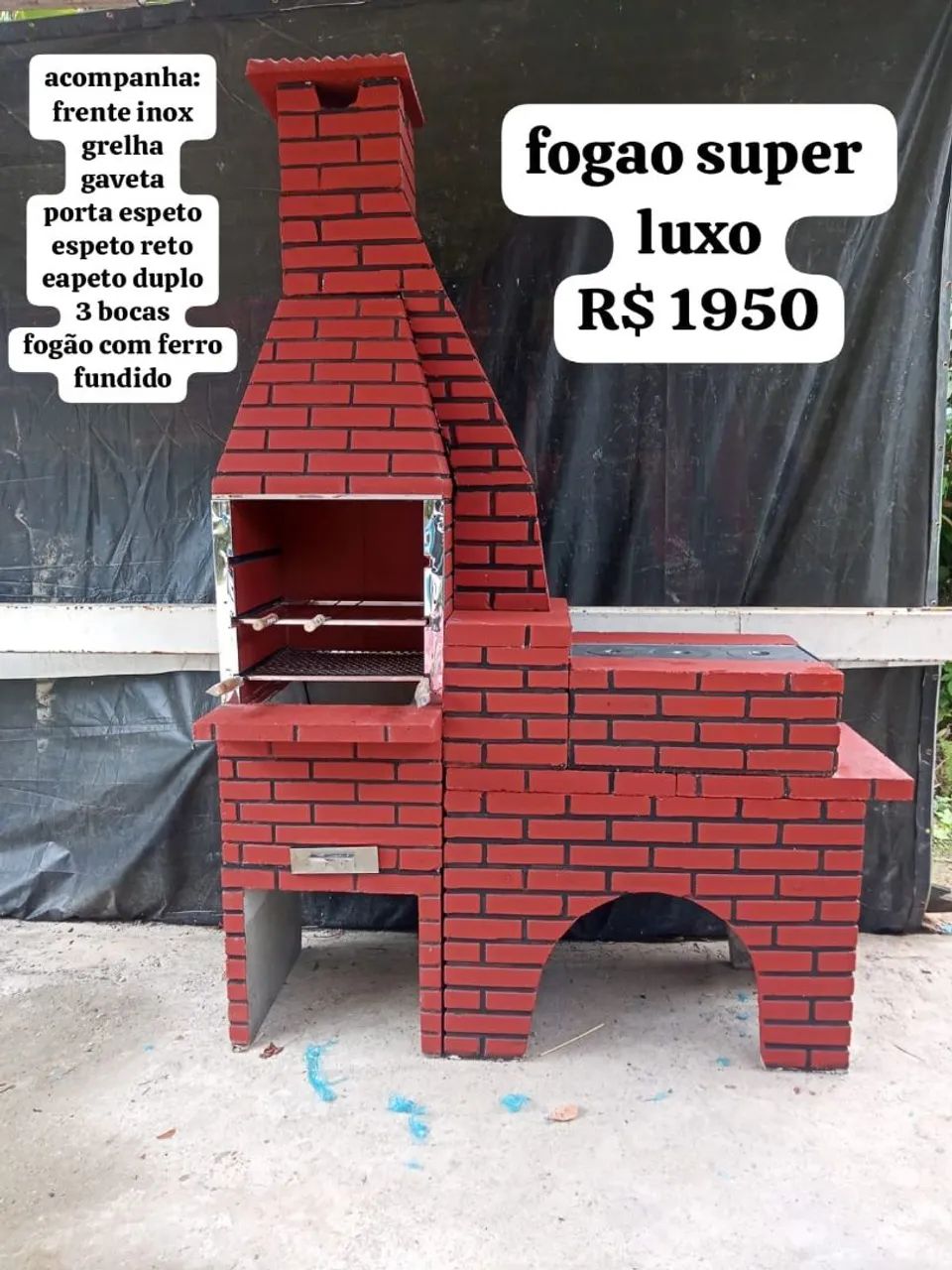 Churrasqueira de tijolo - Foto 3