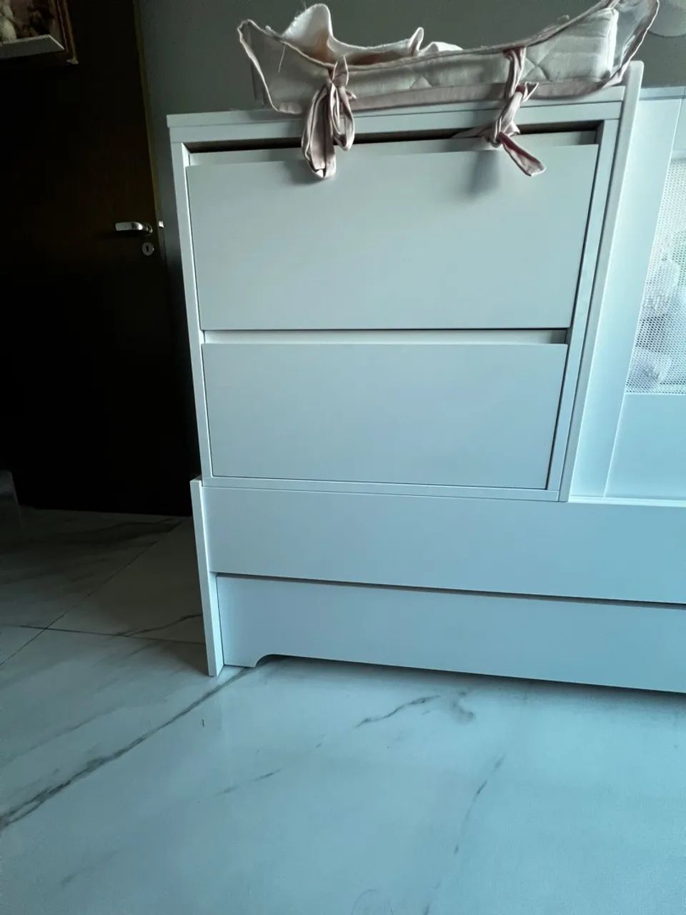 Berço com cômoda Infantil Branco com Trocador - Foto 2
