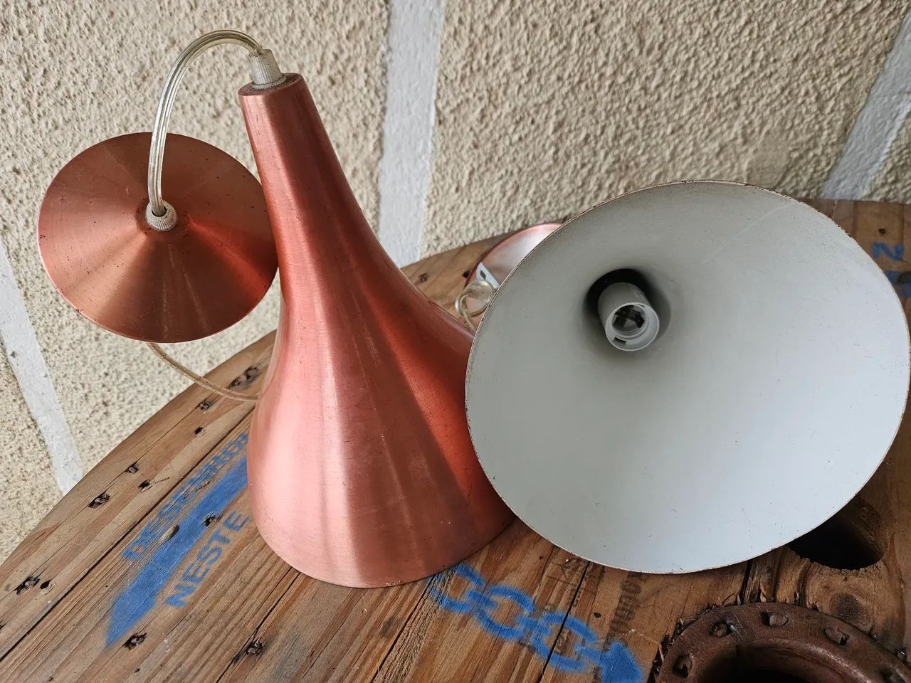 Par de Pendentes de cobre vintage - Foto 2