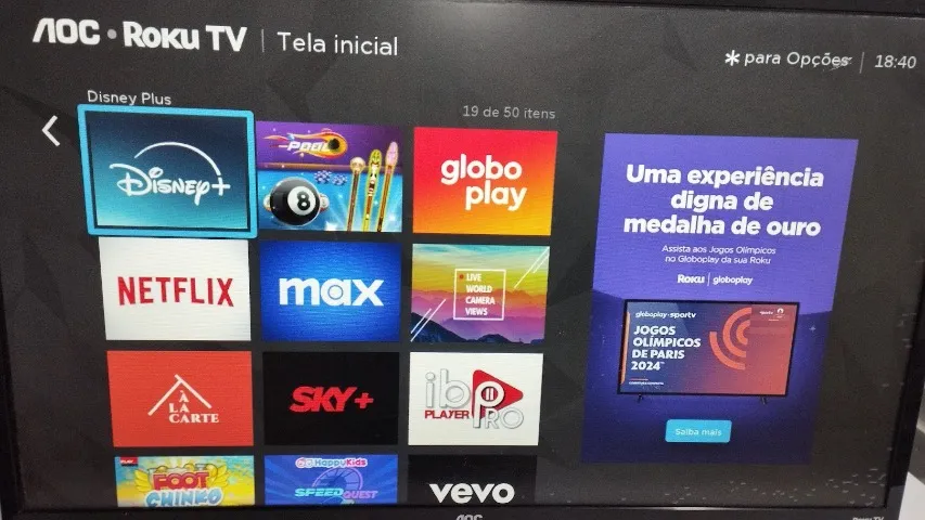 tv smart 32 polegadas aoc roku