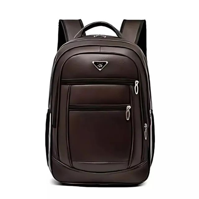 Mochila Masculina Couro Resistente Impermeável Reforçada - Foto 5