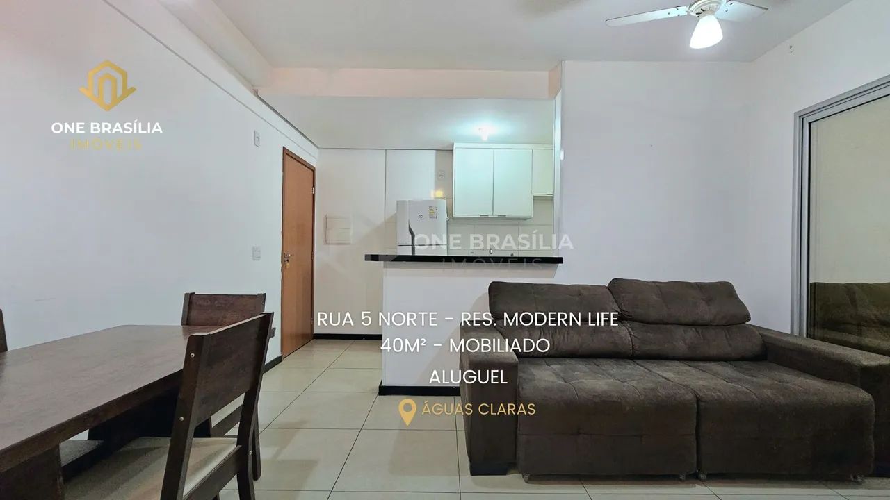 RUA 05 NORTE - ÁGUAS CLARAS - 1 QUARTO - MOBILIADO - Foto 4