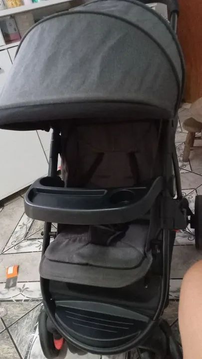 Carrinho + bebê conforto Cosco kids Nexus Travel System (preto mescla)