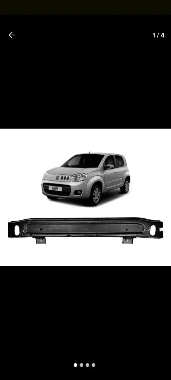 Alamxa lâmina Para-choque Fiat Uno 2010-2014 Reforço Dianteiro
