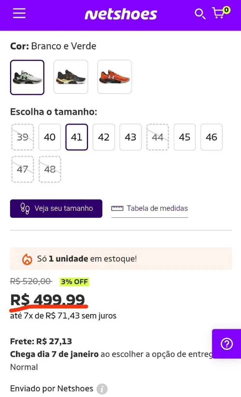 Tênis Under Armour Buzzer Novo - Foto 4