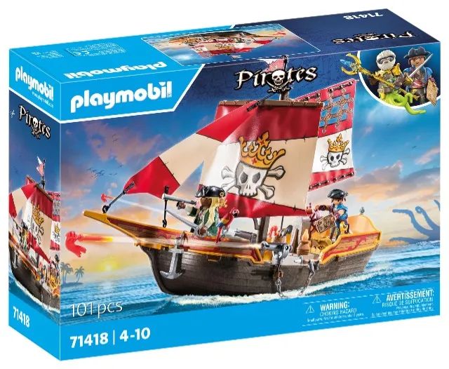 NOVO Playmobil Navio Pirata 71418 lacrado