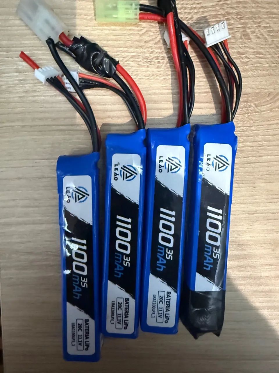 4 Baterias LiPo 1100mAh 35C para Drone