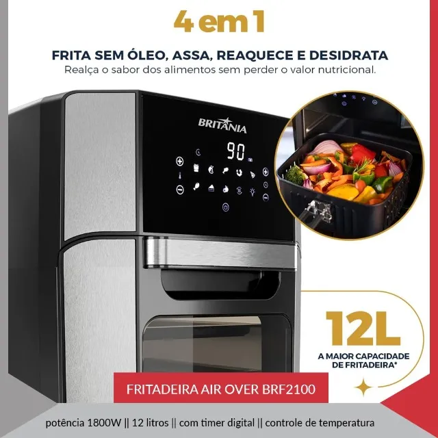 Fritadeira Air Fryer Over BRF2100 $815,00