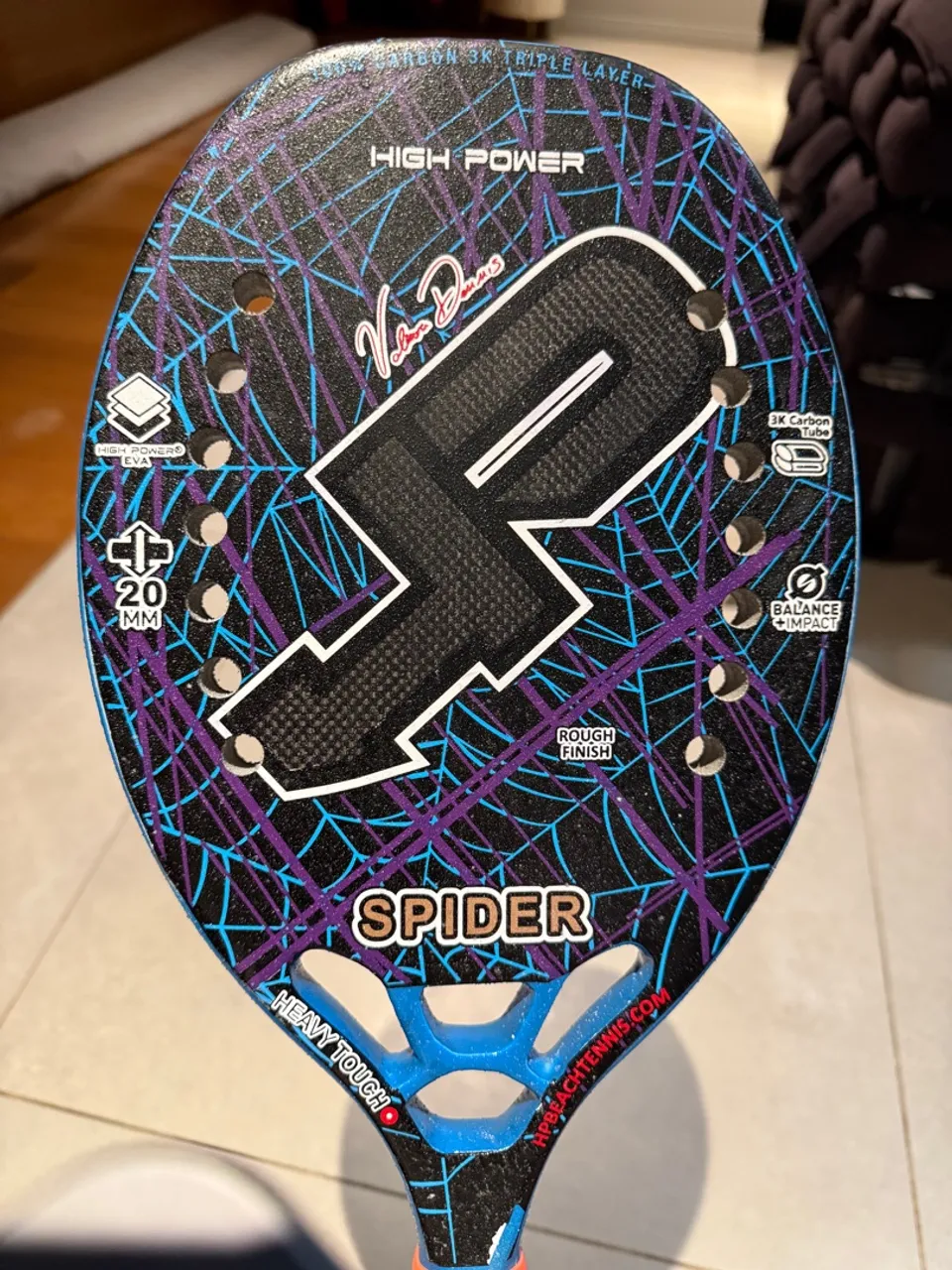 Raquete de Beach Tennis Spider High Power