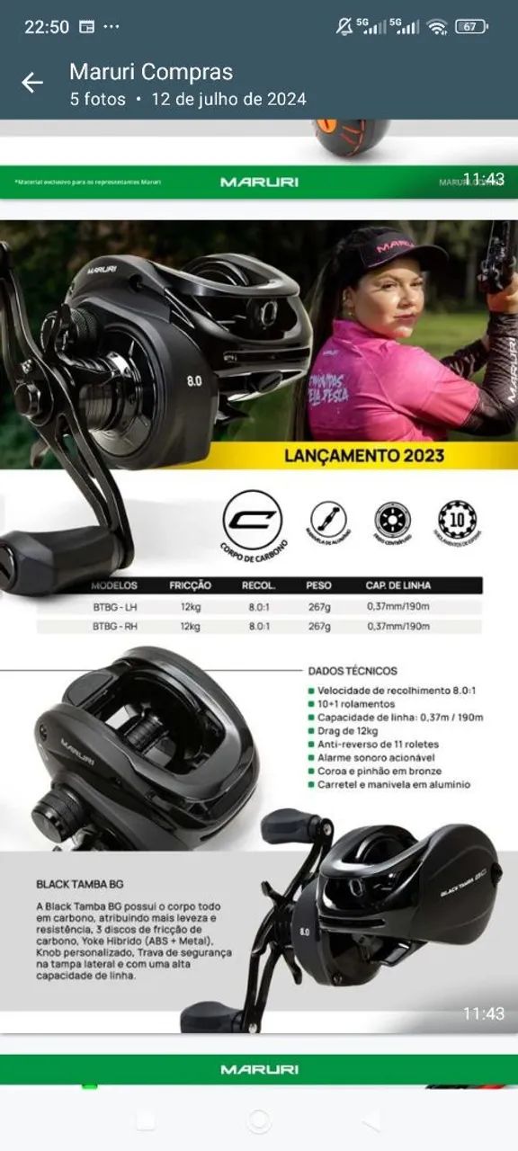 Carretilha Black Tamba Bg