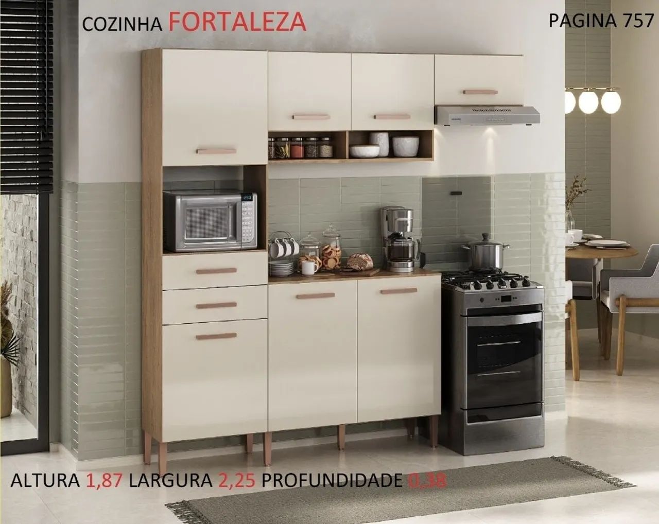 Cozinha completa com balcão 