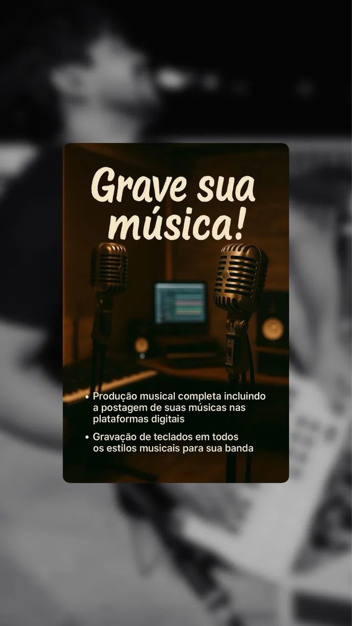 Grave sua música!