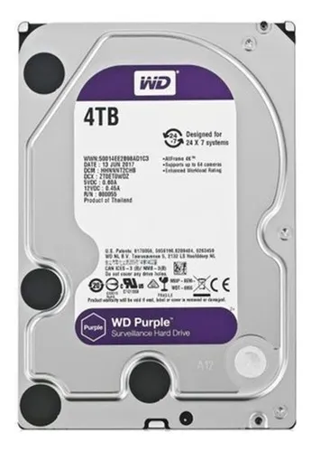Hd Purple Surveillance 4tb 256mb Sata3 3,5 Western Digital