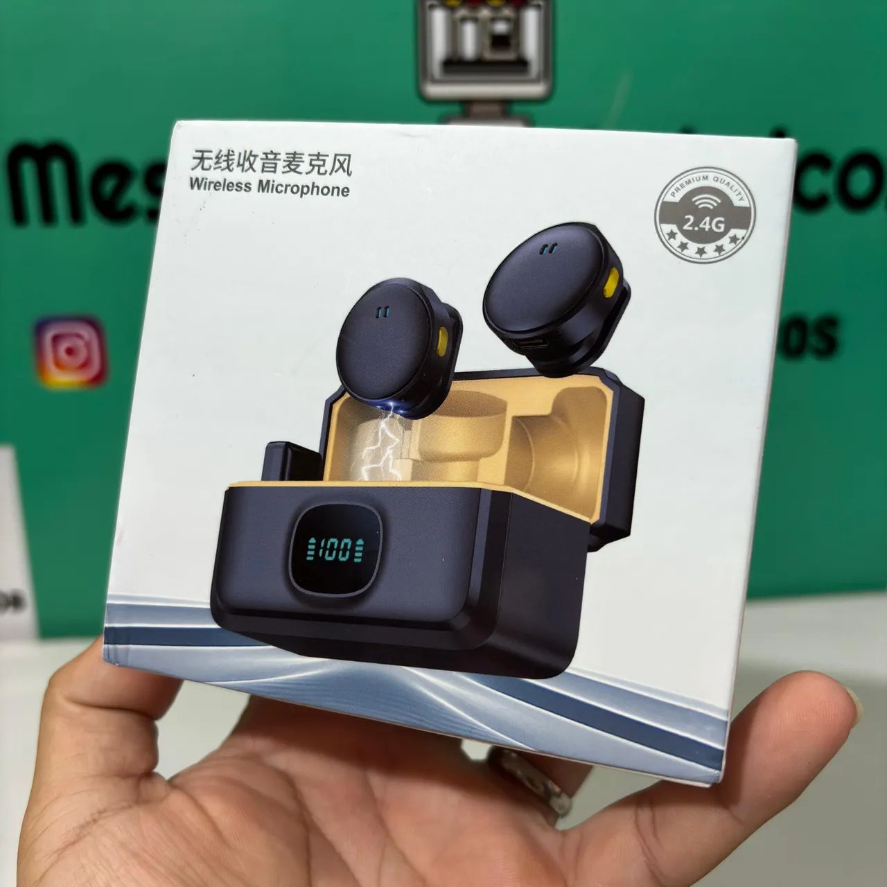 Microfone de lapela sem fio 2.4ghz para gravações  - Foto 2