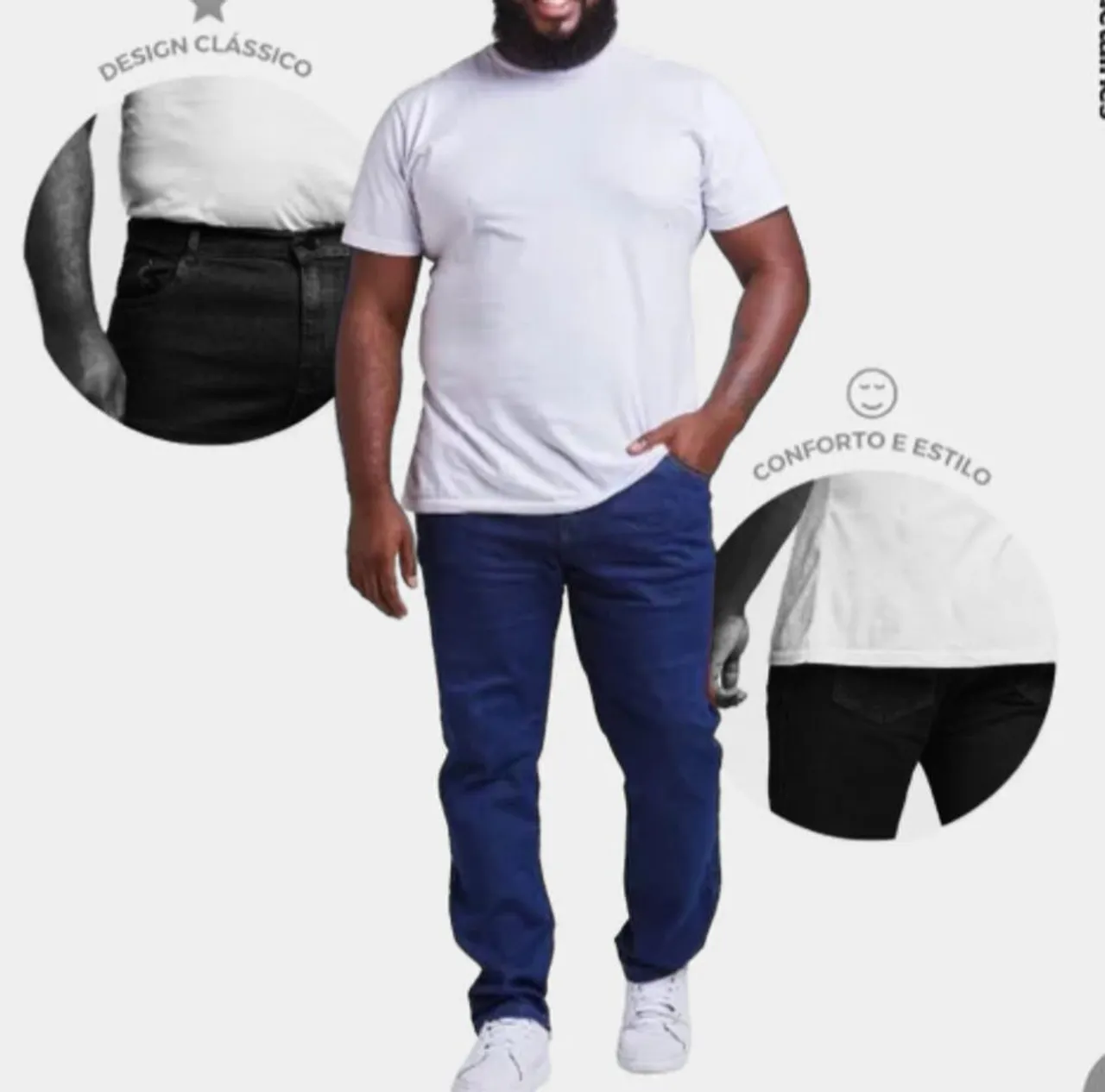 Calça Jeans Azul Clássica e Conforto