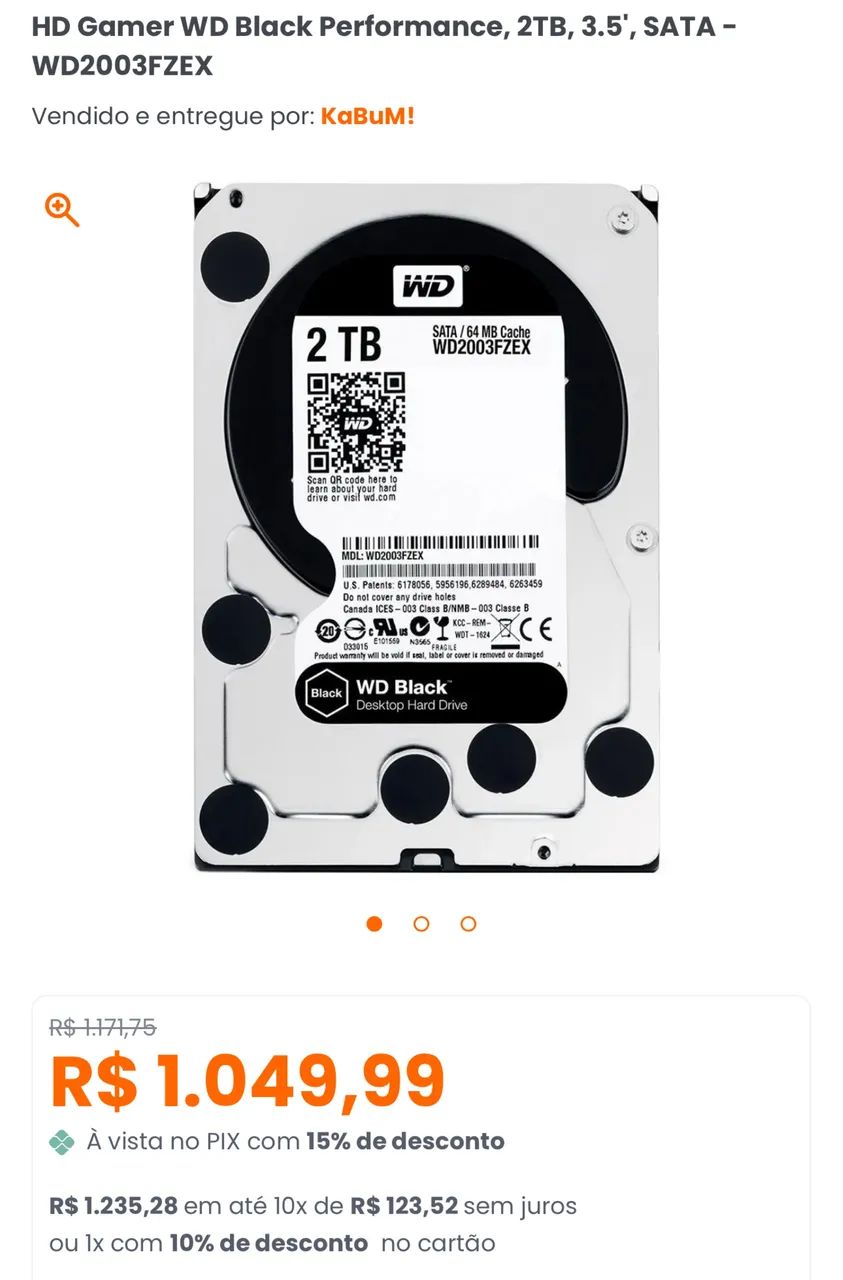 Hd 2TB Western Digital WD2003FzEX