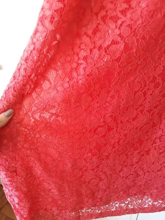 Vestido de festa longo - Rendado - Rosa - Foto 3