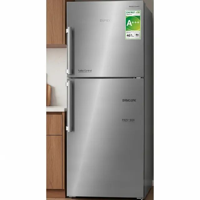 Geladeira Duplex Frost Free 461 Litros A+++ Cor Inox com Tecnologia Turbo Control e Fresh 