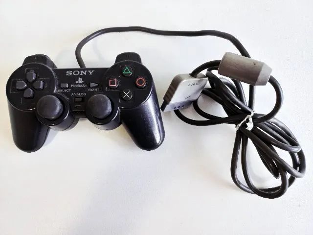 Controle PS1 Original Diamond Black Dualshock Série A Raro!